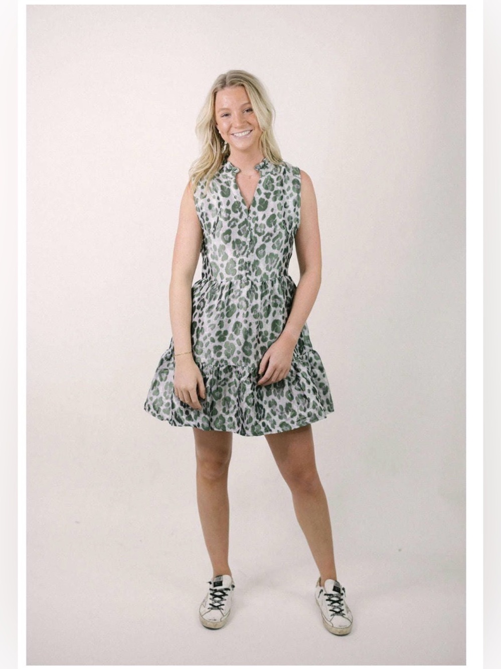 Karlie Clothes Leopard Tapestry V-Neck Dress NWT $118 Retail